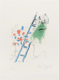 Marc Chagall, (French/Russian, 1887-1985), L'Echelle (from Chagall), 1957
