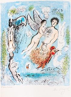 Marc Chagall, (French/Russian, 1887-1985), L'Ile de Poros, 1980