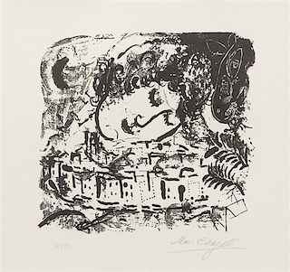 Marc Chagall, (French/Russian, 1887-1985), Le village, 1957