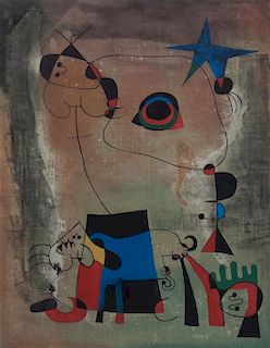 After Joan Miro, (Spanish, 1893-1983), Le Chien Bleu