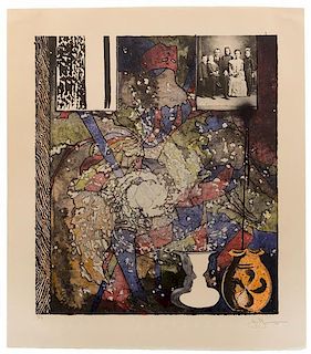 Jasper Johns, (American, b. 1930), Untitled (for American Center), 1994