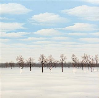 Thomas Locker, (American, 1937-2012), Untitled (Trees and Snow)