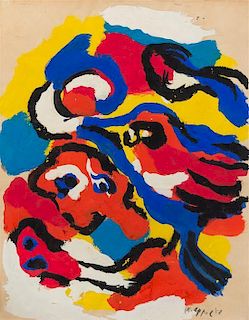 * Karel Appel, (Dutch, 1921-2006), Untitled, 1958