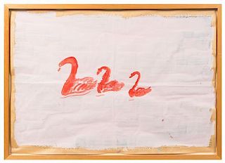 * Paul Thek, (American, 1933-1988), Three Red Swans, c. 1971