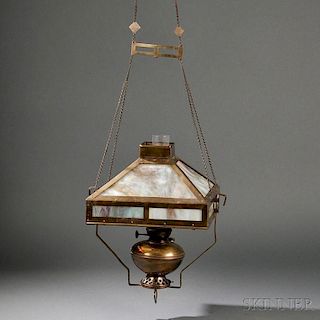 Arts & Crafts Hanging Oil Lamp
