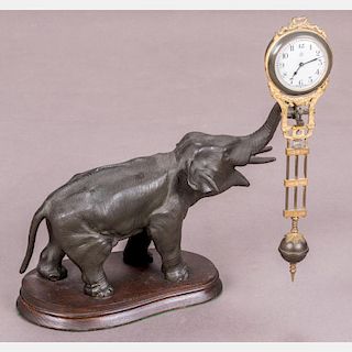 A Junghans Elephant Swinger Clock, 20th Century,