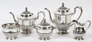 S. KIRK & SON STERLING TEA & COFFEE SET FIVE PIECES