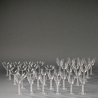 Thirty-two Pieces of Lalique Phalsbourg Stemware