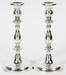 ELLMORE SILVER CO. STERLING WEIGHTED CANDLESTICKS