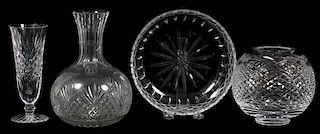 CUT GLASS TABLEWARE FOUR PIECES