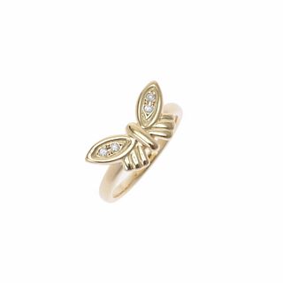 CHRISTIAN DIOR Butterfly motif diamond 0.12ct No. 11 Ladies K18YG ring
