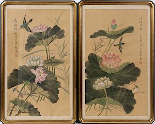 CHINESE PAINTINGS ON SILK TWO