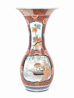 Japanese Kutani porcelain palace vase