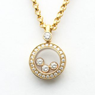Chopard Happy Diamond 79/3957 Yellow Gold (18K) Diamond Men Women Fashion Pendant Necklace