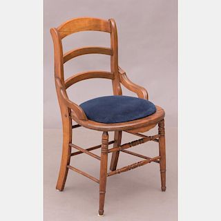 A Victorian Walnut Side Chair, 19th Century.