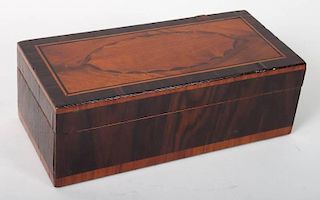 Edwardian rosewood & satinwood desk box