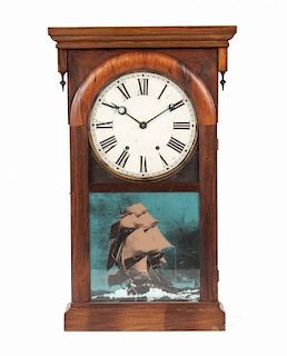 Ansonia rosewood 8-day mantel clock