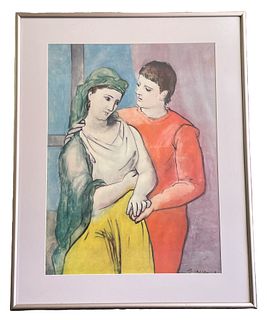 Vintage PICASSO Print "The Lovers"