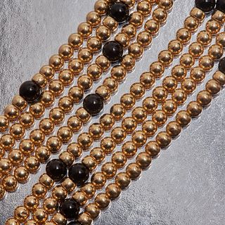 NO RESERVE, GOLD BEAD NECKLACE