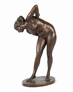 Franz Peleschka-Lunard. Female Nude, bronze