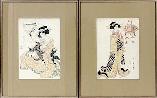 JAPANESE UKIYO-E COLOR WOODBLOCK PRINTS C. 1900