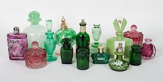 15 Continental glass dresser bottles