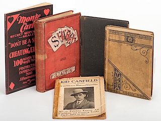 [Cheating and Expos_] Group of Five Vintage Books and Booklets. Including Kid Canfield The Reformed Confidence Man and Gambler (New York, 1911)