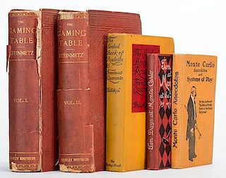 [Miscellaneous] Group of Five Vintage Books on Gambling. Including The Gaming Table (1870, two vols.) by Steinmetz (bindings weak)