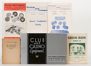 [Miscellaneous] Group of Five Vintage Gambling Supply Catalogs. Including H.C. Evans Club and Casino Equipment (1935), with enclosures