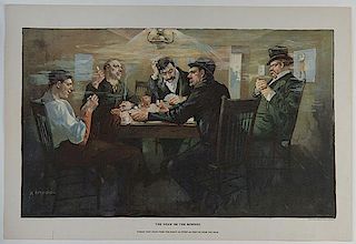Set of Five Truth Co. Gambling Lithographs. New York