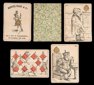 Samuel Hart Transformation Playing Cards. New York and Philadelphia