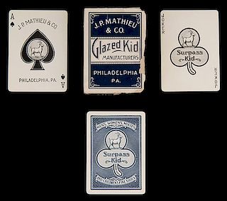J.P. Mathieu & Co. Glazed Kid Manufacturers Playing Cards. Philadelphia