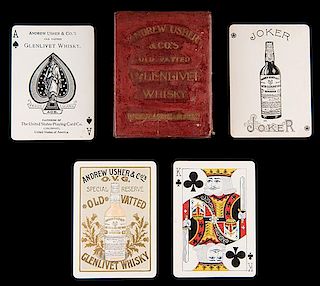 USPC Andrew Usher & Co.Ís Old Vatted Glenlivet Whiskey Advertising Playing Cards. Cincinnati
