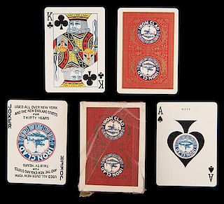 Glen Falls Portland Cement Co. Iron Clad Playing Cards. New York, ca. 1910. 52 + J + EC + OB. Iron Clad was a line of products sold by Portland Cement
