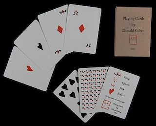 Donald Sultan Playing Cards. [New York], 1989. 52+2J+EC. As new, in printed cardboard box. Excellent.