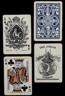New York Consolidated Card Co. ñSqueezers #35î. New York, ca. 1880. 52 + J. Joker featuring medals won at the Paris Exposition of 1878. Hoch. NY 49.