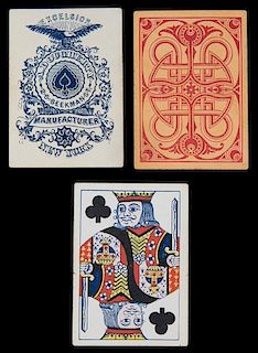 Andrew Dougherty Excelsior Playing Cards. Andrew Dougherty, New  York, ca. 1865. 52. A nice early Dougherty deck with an unusual  back design. Excelle