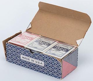 A Brick of Twelve NYCC Decks. No. 92 Club Special Squeezers in Original Box. New York Consolidated Card Co., ca. 1950. All decks are mint sealed with 