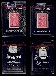 Four Sealed Aristocrat 727 Playing Card Decks. Cincinnati