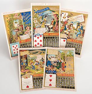Five Russell & Morgan Factories 1890 Calendar Pages. Cincinnati