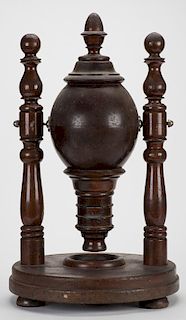 Gaffed Keno Goose. American, ca. 1900. The top turns so that the high number balls can be dropped into one compartment and the low number balls into t