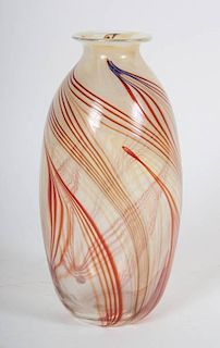 American mold blown art glass vase