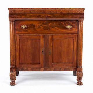 American Classical mahogany side cabinet