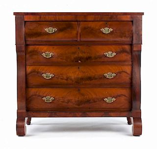 American Restoration mahogany chest