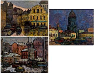 A GROUP OF THREE PAINTINGS BY VERA IPPOLITOVNA ARALOVA-PATTERSON (RUSSIAN 1911-2001)