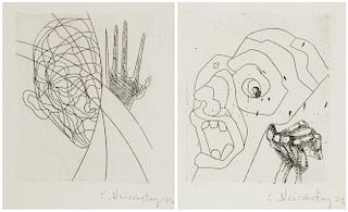 A PAIR OF ETCHINGS BY ERNST NEIZVESTNY (RUSSIAN B. 1925)