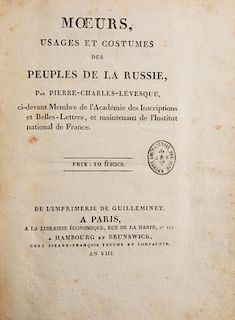 MOEURS, USAGES ET COSTUMES DES PEUPLES DE LA RUSSIE, 1801
