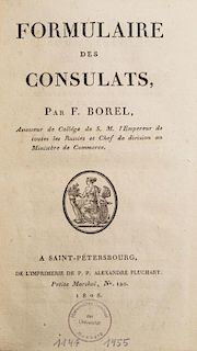 FORMULAIRE DES CONSULATS, 1808