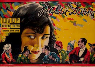 A 1923 SOVIET FILM POSTER FOR BELLA DONNA STARRING POLA NEGRI