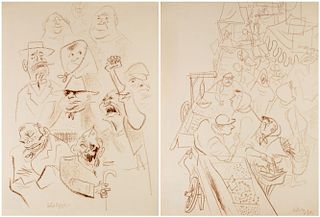 A PAIR OF DRAWINGS BY WILLIAM GROPPER (AMERICAN 1897-1977)